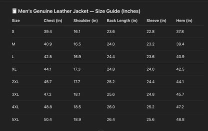 Men’s Genuine Leather Biker Jacket with Racing Stripes