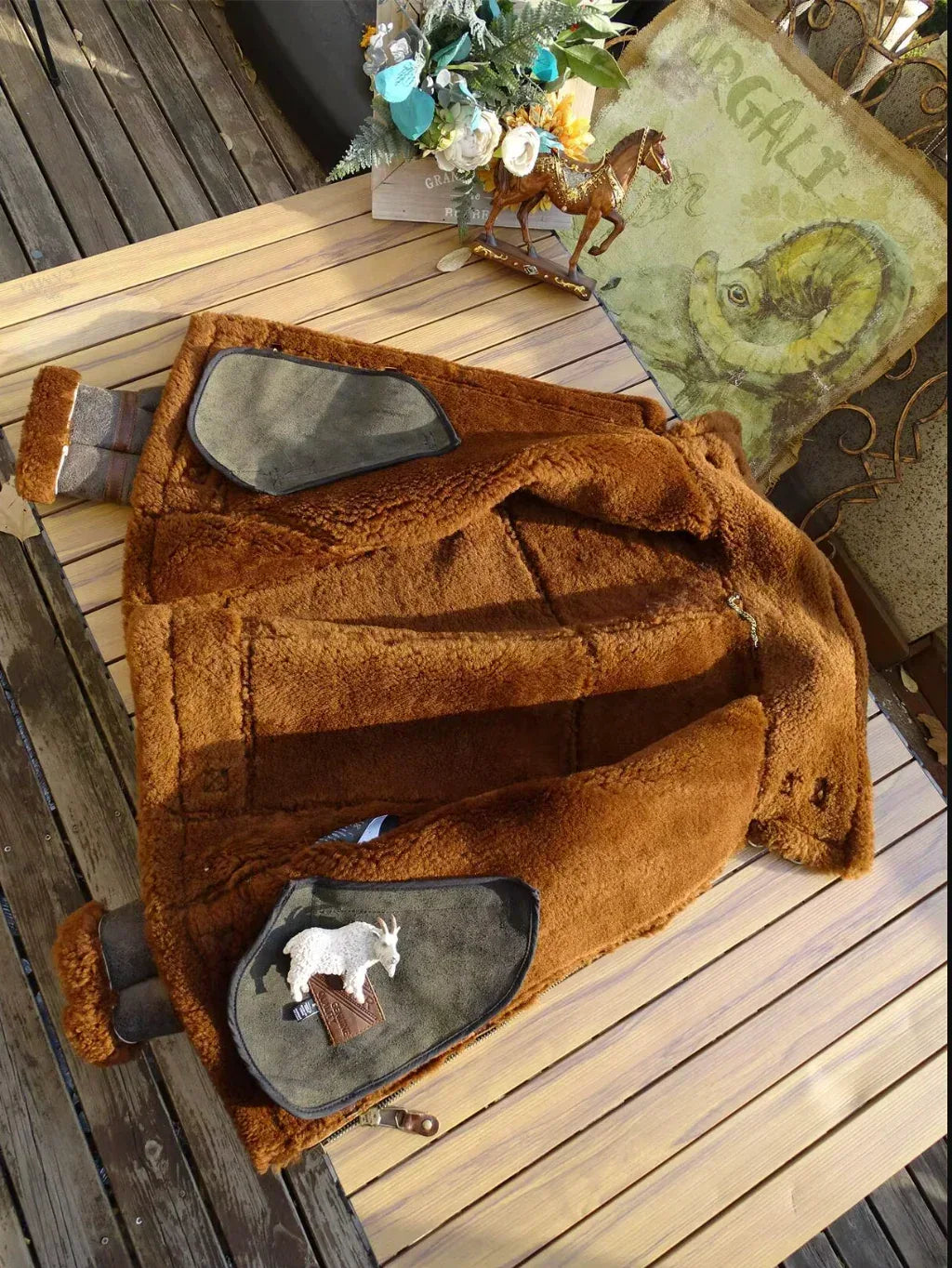 Men’s Real Sheepskin Fur B3 Shearling Bomber Jacket