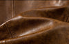 Oil Wax Leather Jacket Men Brown Slim Fit Boxer Style