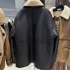 Women’s Real Reversible Shearling Bomber Jacket