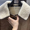 Women’s Shearling Leather Jacket Brown Reversible