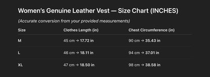 Women Leather Vest For Office