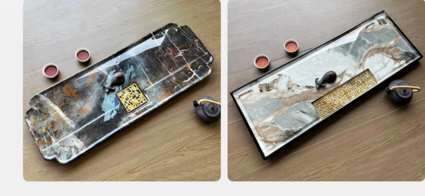Luxury Stone Tea Tray for Modern Tea Table Setups