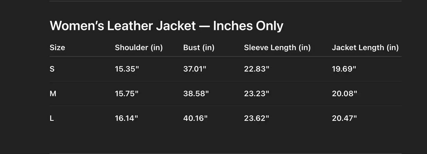 Black Women Leather Jacket Moto Style