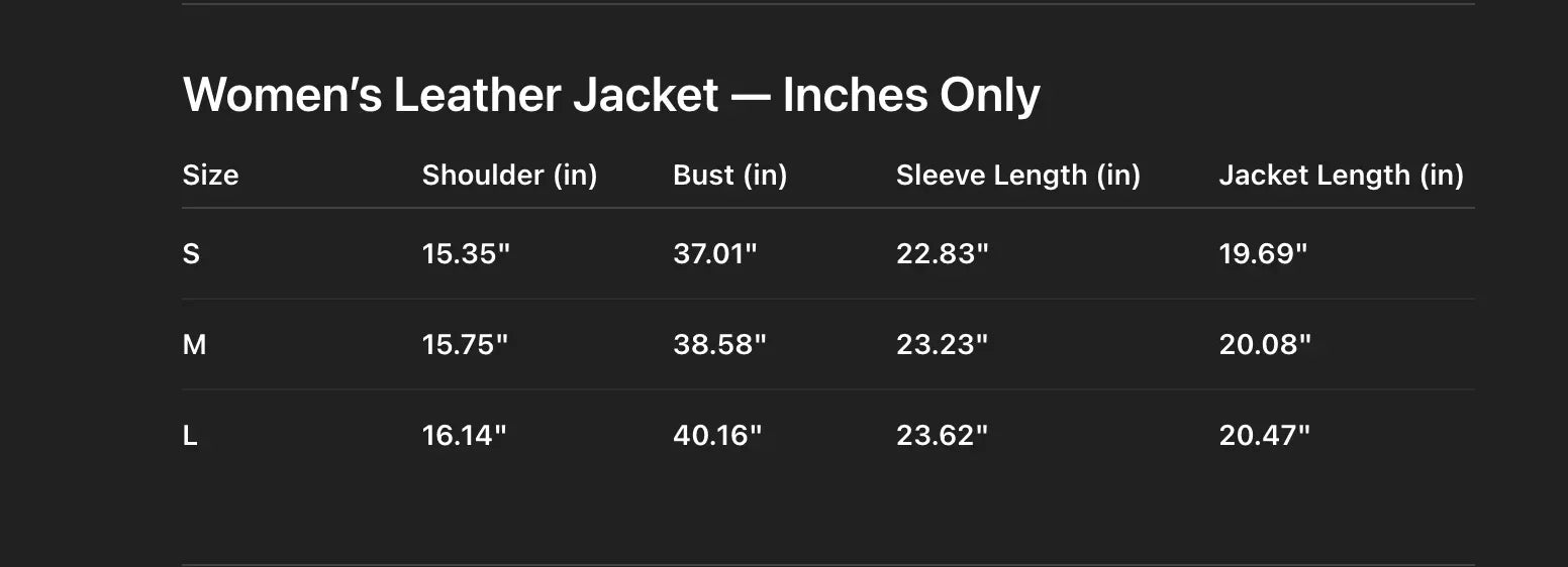 Black Women Leather Jacket Moto Style