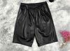 Women’s Genuine Leather Mid-Length Suit Shorts