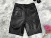 Women’s Genuine Leather Mid-Length Suit Shorts