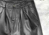 Women’s Genuine Leather Mid-Length Suit Shorts
