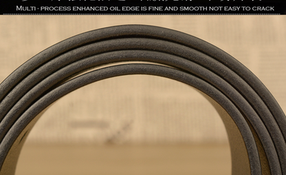 Men’s Genuine Cowhide Leather Belt with Copper Buckle