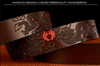 Men Dragon Leather Belt with Automatic Buckle