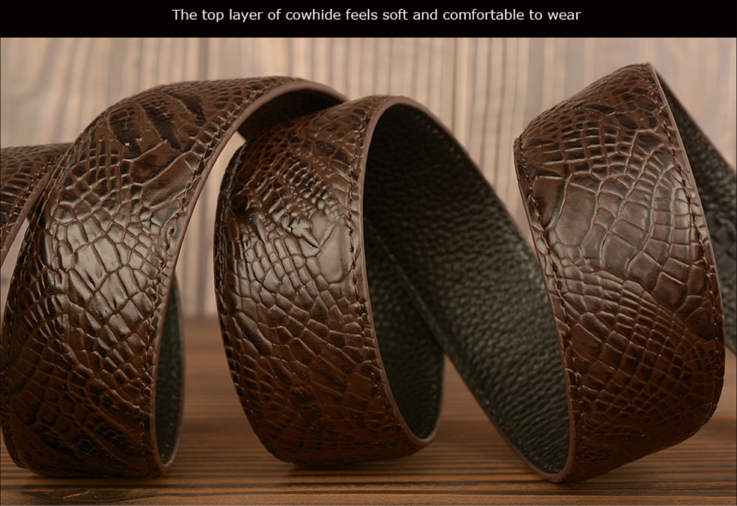 Men’s Full Grain Leather Belt with Eagle Buckle