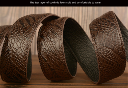 Men’s Full Grain Leather Belt with Eagle Buckle