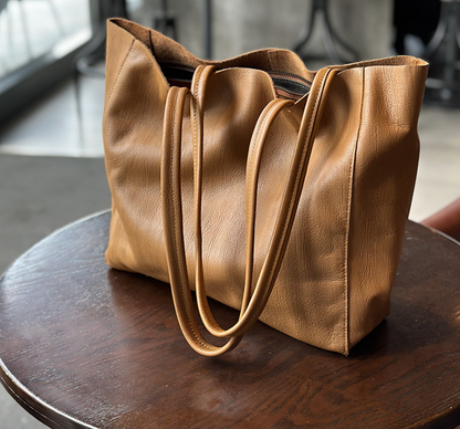 Women’s Large Genuine Leather Tote Bag Office