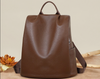 Women Genuine Leather Office Laptop Backpack