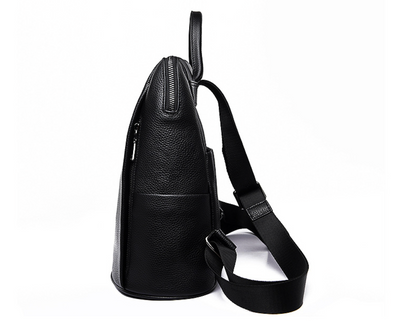 Women’s Black Leather Backpack Bag