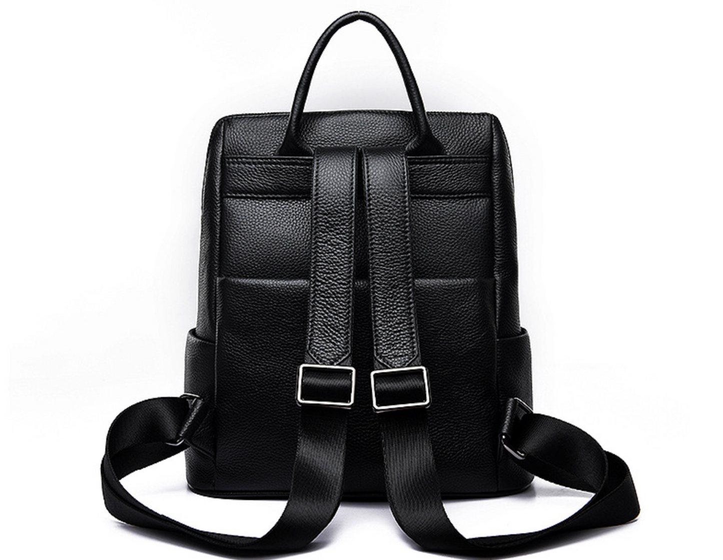 Women’s Black Leather Backpack Bag