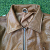 Men’s Brown White Hair-On Cowhide Leather Jacket