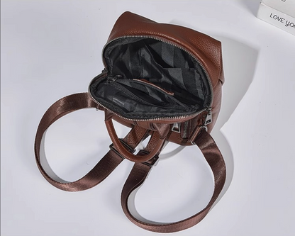 Women Mini Leather Backpack Purse Bag