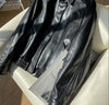 Women Oil-Waxed Oversized Genuine Sheepskin Leather Jacket