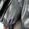 Women Oil-Waxed Oversized Genuine Sheepskin Leather Jacket
