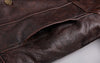 Mens Distressed Vintage Leather Riding Jacket