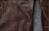 Men’s Oil-Waxed Calfskin Leather Biker Jacket