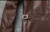 Men’s Oil-Waxed Calfskin Leather Biker Jacket