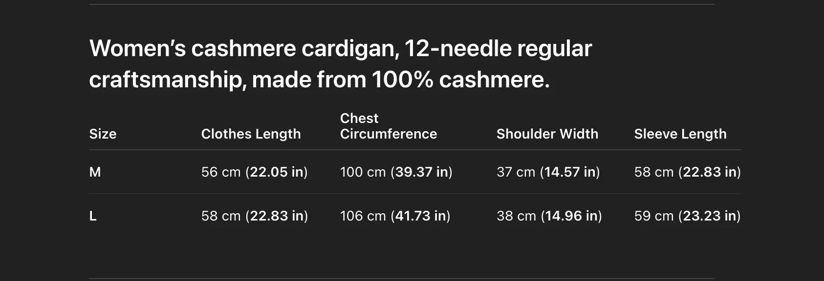 Women’s 100% Pure Cashmere Lapel Zip Cardigan