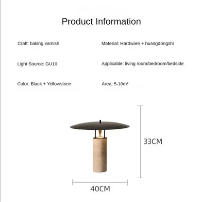 Nordic postmodern travertine table lamp