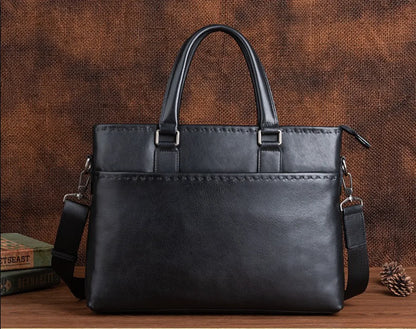 Men Genuine Leather Business Travel Laptop Bag 2