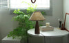 Wabi sabi wooden linen table lamp 40cm