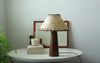 Wabi sabi wooden linen table lamp 40cm
