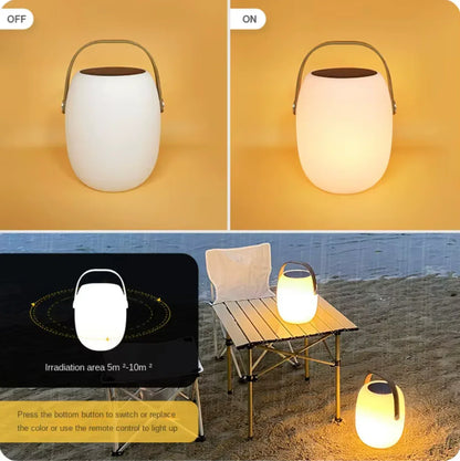 Solar portable basket light for outdoor decor