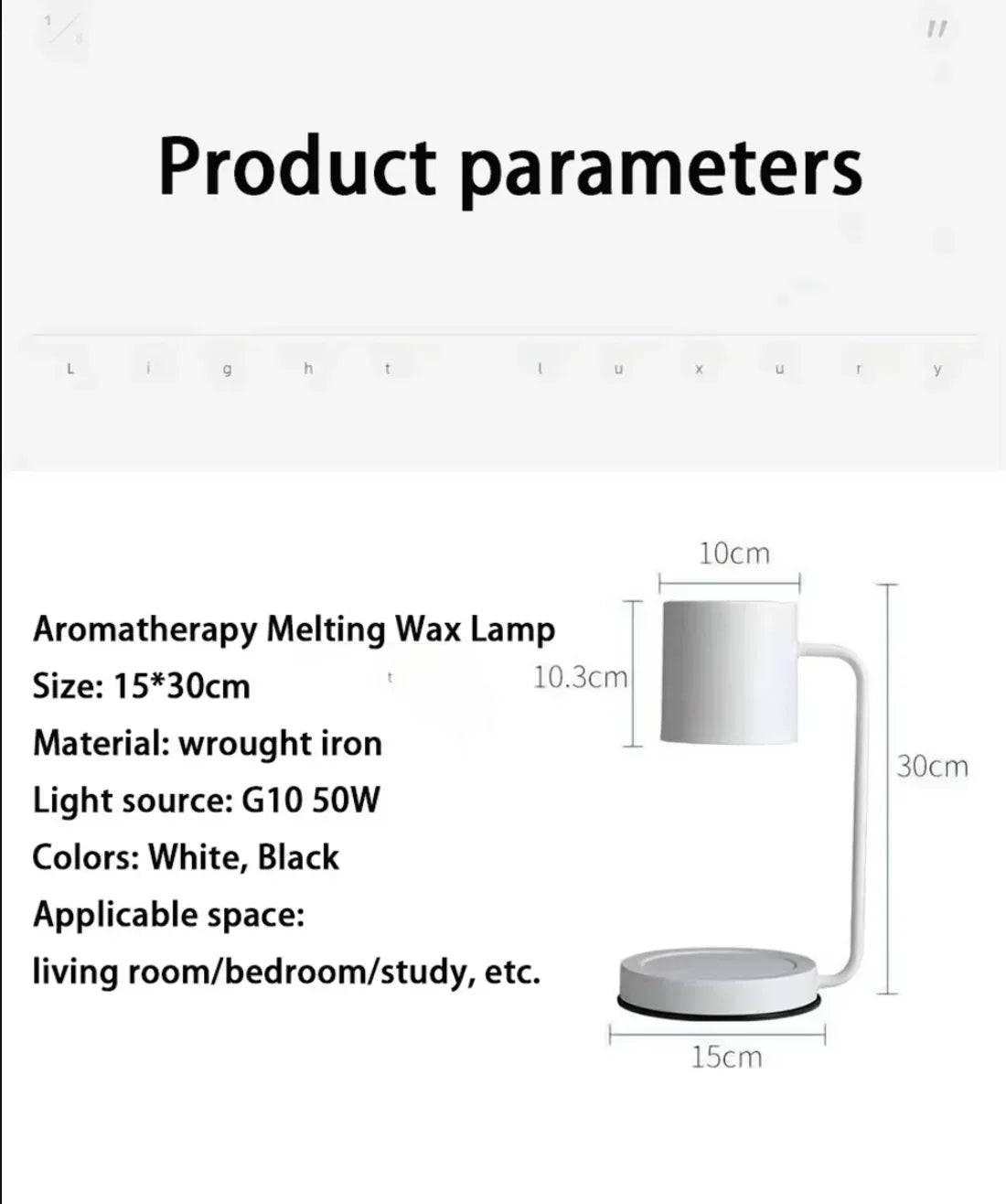 Simple dimmable candle warmer table lamp