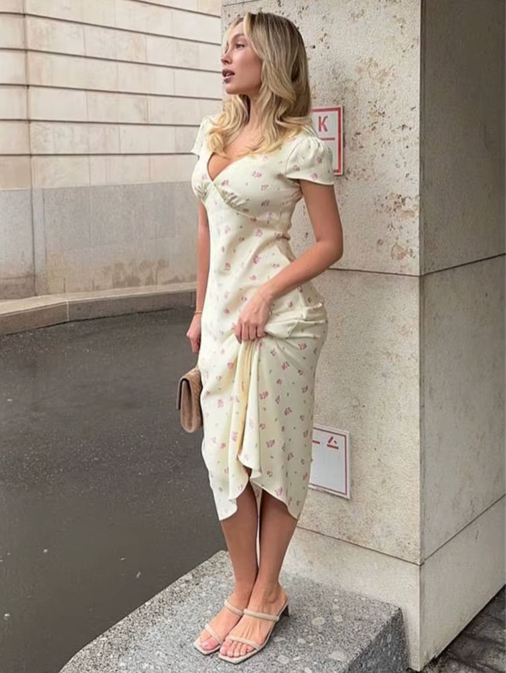 Tossy v neck floral summer maxi dress