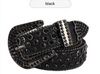 American retro punk rhinestone western belt 3