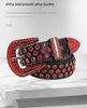 American retro punk rhinestone western belt