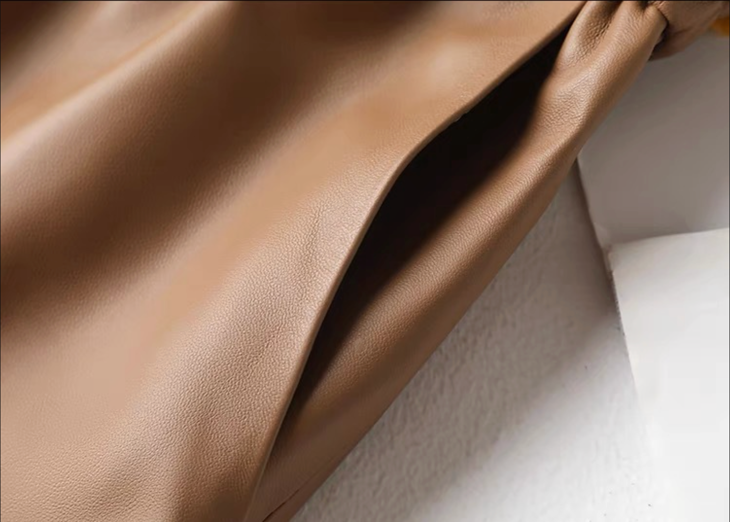 High waisted genuine sheepskin wide leg shorts