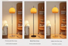 Retro mushroom glass floor lamp for living room