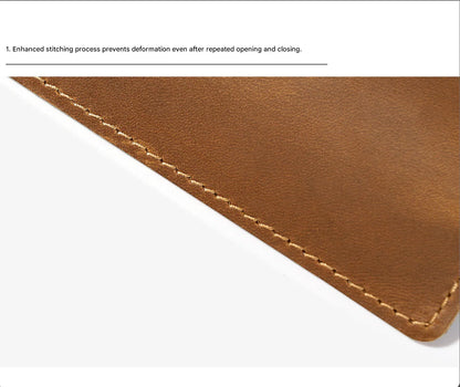 Leather fountain pen and pencil roll case