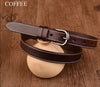 Women genuine cowhide thin leather waist belt 2 105 cm