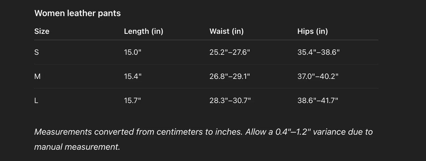 Low waist lace-up PU leather pants