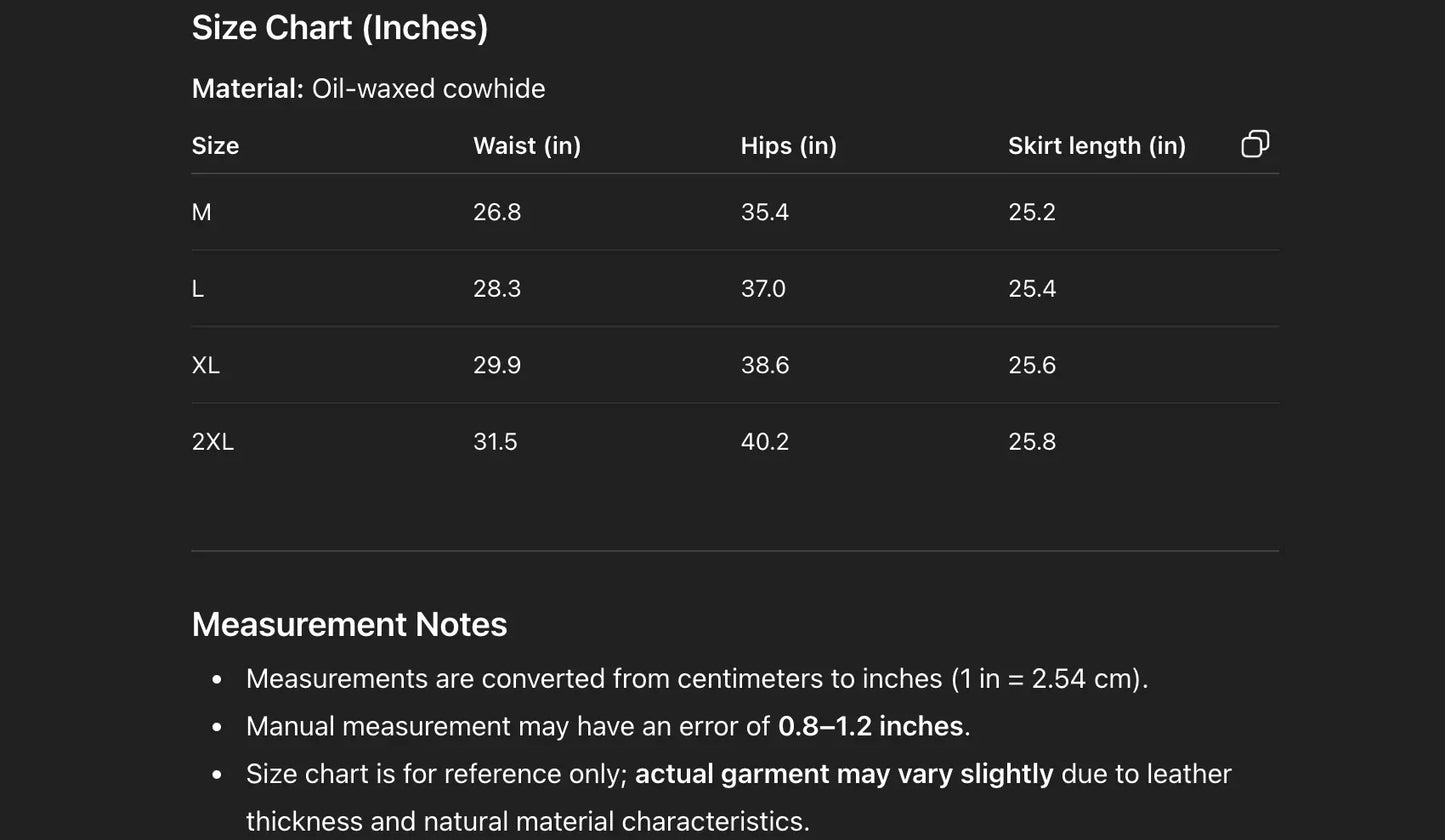 New waxed cowhide slit midi skirt