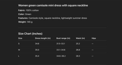 Square neck suspender mini dress