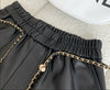 Women's High Waist Real Leather Shorts
