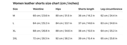 Genuine sheepskin women leather shorts with belt