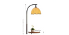 French retro arc floor lamp with shelves and dimming