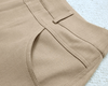 Beige high waist wide leg trousers women