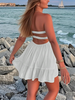 Strapless twist cutout beach mini dress