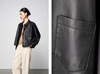 Genuine Leather Shirt Women Black Button Pocket